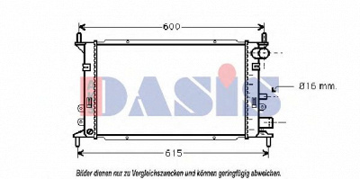 AKS DASIS 090590n -  Радиатор, охлаждение двигателя